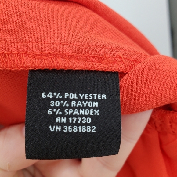 Victoria Beckham Perfect Orange Black Dress  buttons back ruffle women's 2x - Picture 4 of 7